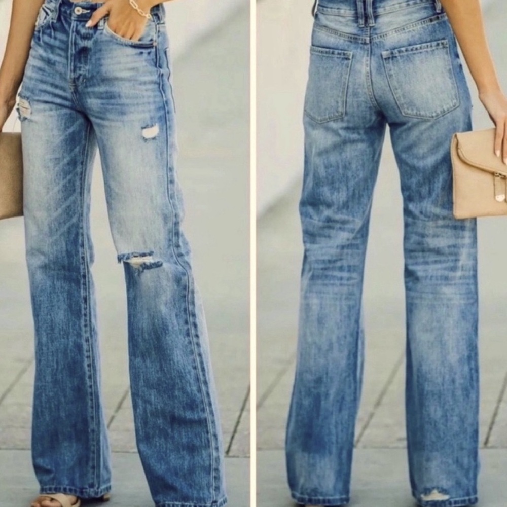 KanCan 1990s Wide Leg High Rise Jeans Sz 15 NWT